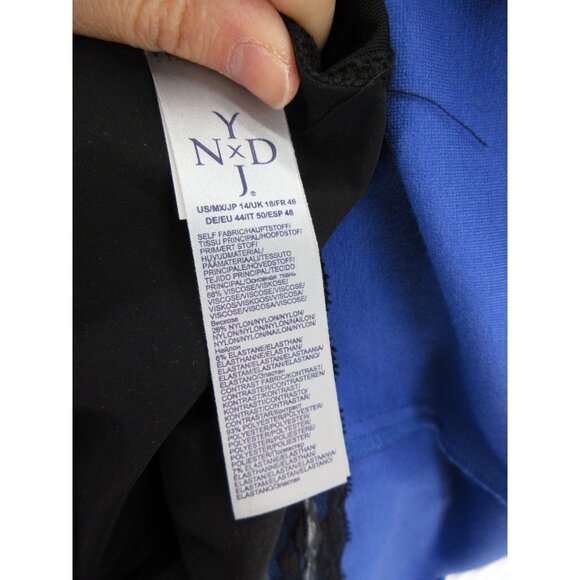 NYDJ Dress 14 Lift Tuck Sheath Colorblock Stretch Career Office NEW - Picture 10 of 12